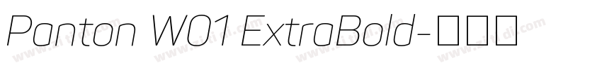 Panton W01 ExtraBold字体转换